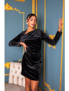 Joy Fashion House Remarkable μίνι φόρεμα βελούδινο μαύρο