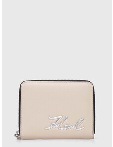 Πορτοφόλι Karl Lagerfeld χρώμα: μπεζ