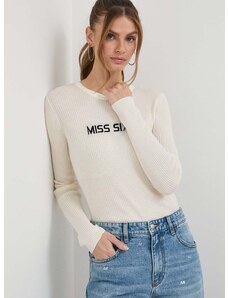 Μάλλινο πουλόβερ Miss Sixty γυναικεία, χρώμα: μπεζ