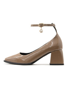 PATENT LEATHER MARY JANE MID HEEL PUMPS WOMEN I ATHENS