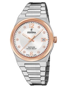 FESTINA Swiss Made F20037/1 Crystals Silver Stainless Steel Bracelet