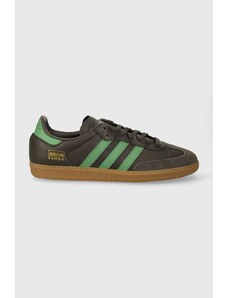 Δερμάτινα αθλητικά παπούτσια adidas Originals Samba OG χρώμα: πράσινο, IG6175