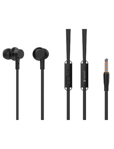 CELEBRAT earphones με μικρόφωνο G19, 3.5mm, 1.2m, μαύρα