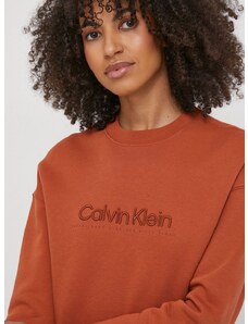 Μπλούζα Calvin Klein χρώμα: καφέ
