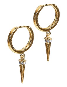 Celestino Κρεμαστά σκουλαρίκια κώνοι με strass χρυσαφι για Γυναίκα
