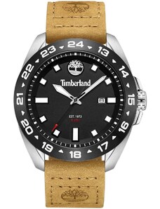 TIMBERLAND CARRIGAN - TDWGB0029401, Silver case with Brown Leather Strap