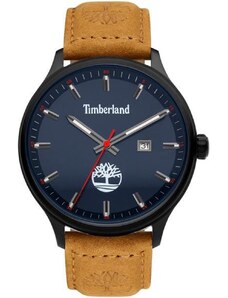 TIMBERLAND SOUTHFORD - TDWGB2102202, Black case with Brown Leather Strap