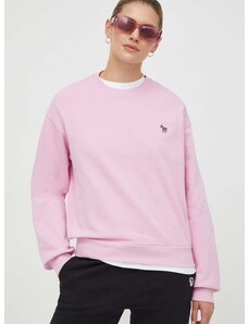 Βαμβακερή μπλούζα PS Paul Smith γυναικεία, χρώμα: ροζ