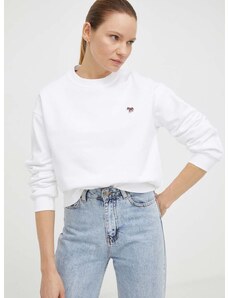 Βαμβακερή μπλούζα PS Paul Smith γυναικεία, χρώμα: άσπρο