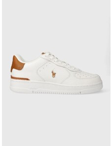 Δερμάτινα αθλητικά παπούτσια Polo Ralph Lauren Masters Crt χρώμα: άσπρο, 809923071002