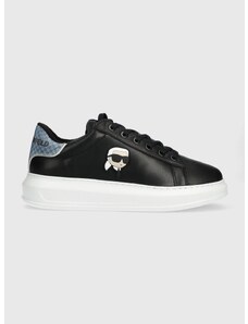 Δερμάτινα αθλητικά παπούτσια Karl Lagerfeld KAPRI MENS χρώμα: μαύρο, KL52533N