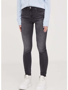 Τζιν παντελόνι Tommy Jeans Nora χρώμα: γκρι