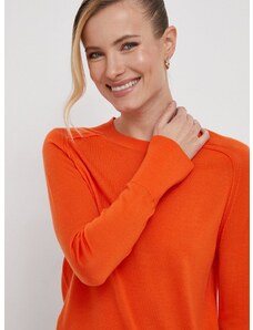 Μάλλινο πουλόβερ Calvin Klein γυναικεία, χρώμα: πορτοκαλί