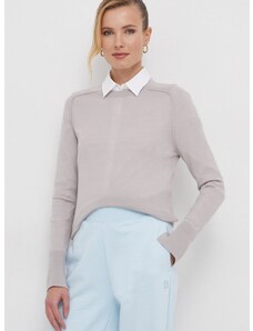 Μάλλινο πουλόβερ Calvin Klein γυναικεία, χρώμα: μοβ