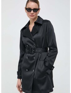 Παλτό Guess χρώμα: μαύρο