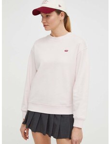 Βαμβακερή μπλούζα Levi's γυναικεία, χρώμα: ροζ