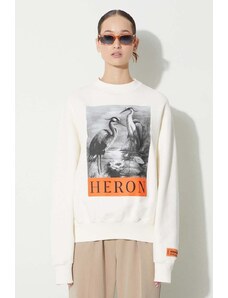 Βαμβακερή μπλούζα Heron Preston Nf Heron Bw Crewneck γυναικεία, χρώμα: μπεζ, HWBA014C99JER0030110