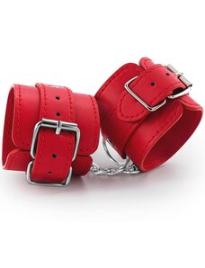Ouch! Χειροπέδες - Leather Handcuffs Κόκκινες S4F03803