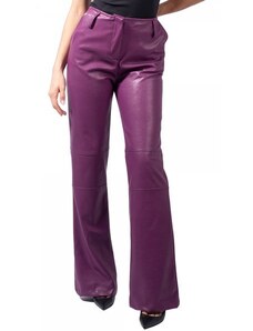 Peace and Chaos LIBRE STRAIGHT PANTS - Purple Eco Leather (W23517B PURPLE)