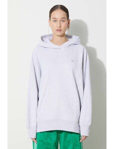 Βαμβακερή μπλούζα adidas Originals Hoodie γυναικεία, χρώμα: γκρι, με κουκούλα, IX2344