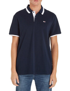TOMMY HILFIGER TOMMY JEANS SOLID TIPPED REGULAR FIT POLO T-SHIRT MEN