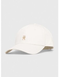 Βαμβακερό καπέλο του μπέιζμπολ Tommy Hilfiger χρώμα: μπεζ