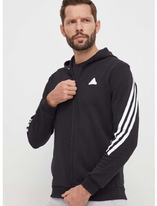Μπλούζα adidas 0 χρώμα: μαύρο, με κουκούλα IR9159