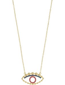 BREEZE Necklace Zircons | Silver 925° Gold Plated 415002.1