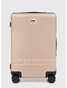 Βαλίτσα Karl Lagerfeld χρώμα: μπεζ