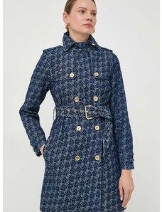 Τζιν παλτό MICHAEL Michael Kors γυναικεία, χρώμα: ναυτικό μπλε