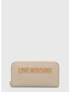 Πορτοφόλι Love Moschino χρώμα: μπεζ