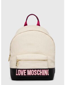 Σακίδιο πλάτης Love Moschino χρώμα: μπεζ