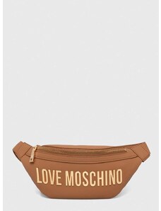 Τσάντα φάκελος Love Moschino χρώμα: καφέ
