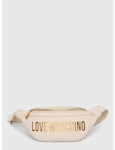Τσάντα φάκελος Love Moschino χρώμα: μπεζ