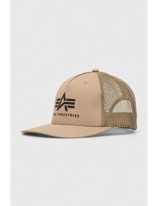 Καπέλο Alpha Industries χρώμα: καφέ