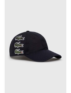 Βαμβακερό καπέλο του μπέιζμπολ Lacoste χρώμα: ναυτικό μπλε, RK3523 001