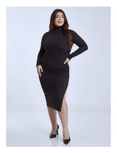 Celestino Ζιβάγκο φόρεμα με σούρα στο πλάι μαυρο για Γυναίκα