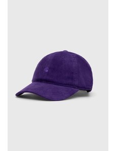 Κοτλέ καπέλο μπέιζμπολ Carhartt WIP Harlem Cap χρώμα: μοβ, I028955.1Y5XX