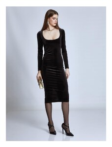 Celestino Midi βελούδινο φόρεμα μαυρο για Γυναίκα