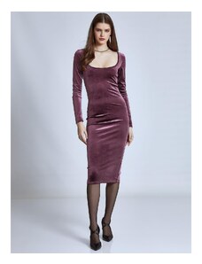 Celestino Midi βελούδινο φόρεμα μωβ σκουρο για Γυναίκα