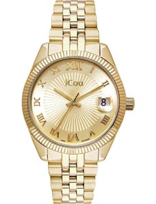 JCOU Queen's Mini - JU17031-17, Gold case with Stainless Steel Bracelet