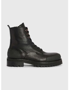 Δερμάτινα παπούτσια AllSaints Mudfox χρώμα: μαύρο, MF529Z