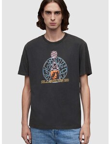 Βαμβακερό μπλουζάκι AllSaints Dimension ανδρικό, χρώμα: μαύρο