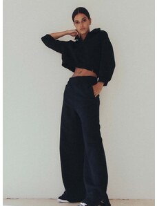Βαμβακερό παντελόνι MUUV. Fin Cotton χρώμα: μαύρο