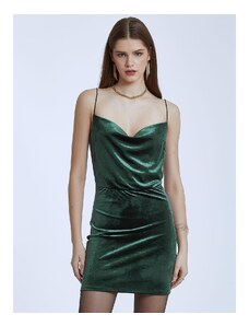 Celestino Βελούδινο φόρεμα με τιράντες πρασινο για Γυναίκα