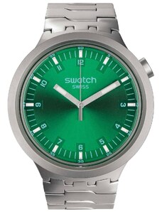 SWATCH Big Bold Irony Forest Face - SB07S101G, Silver case with Stainless Steel Bracelet