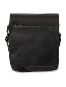 Τσάντα όρθια με θήκη για Ipad σε καφέ ύφασμα με δέρμα Hexagona GG9VNYE - 26532-04