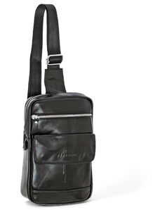 Bartuggi Δερμάτινη Τσάντα στήθους Body bag 718-515364-Μαύρο