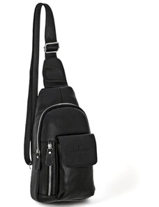 Bartuggi Δερμάτινη Τσάντα στήθους Body bag 718-5153642-Μαύρο