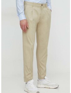 Παντελόνι Calvin Klein χρώμα: μπεζ